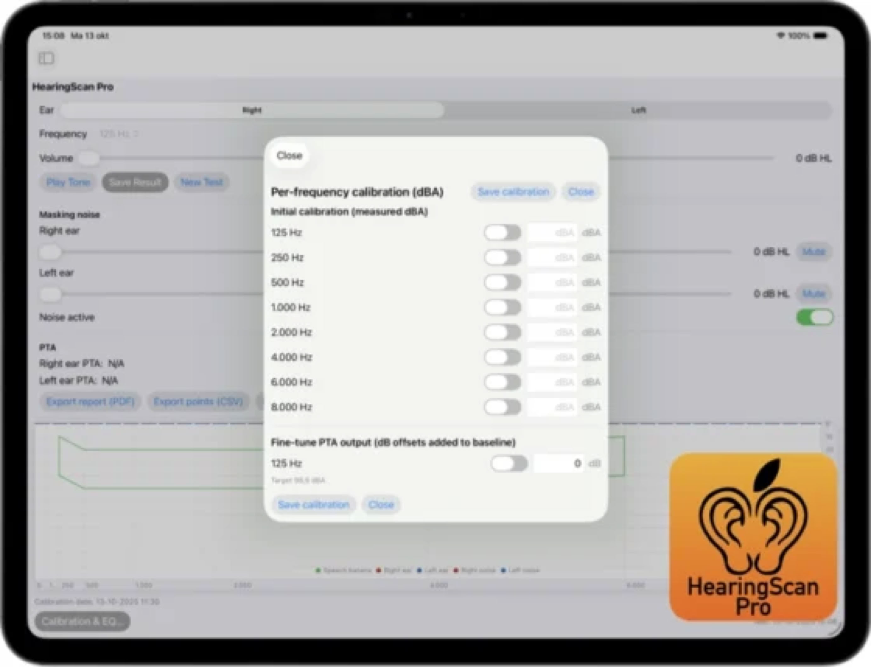 HearingScan-Pro2 HearingScan-Pro running on iPad