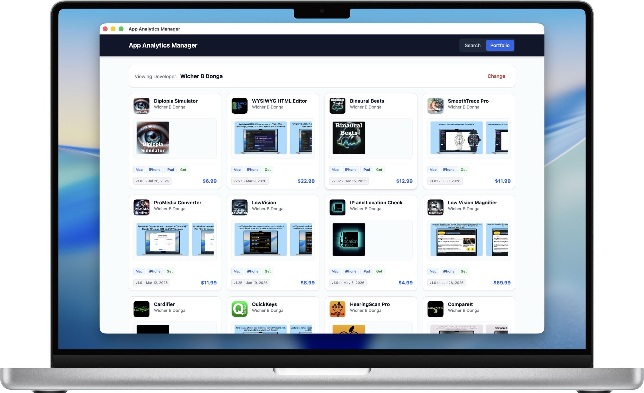 App Analytics Manager Mac